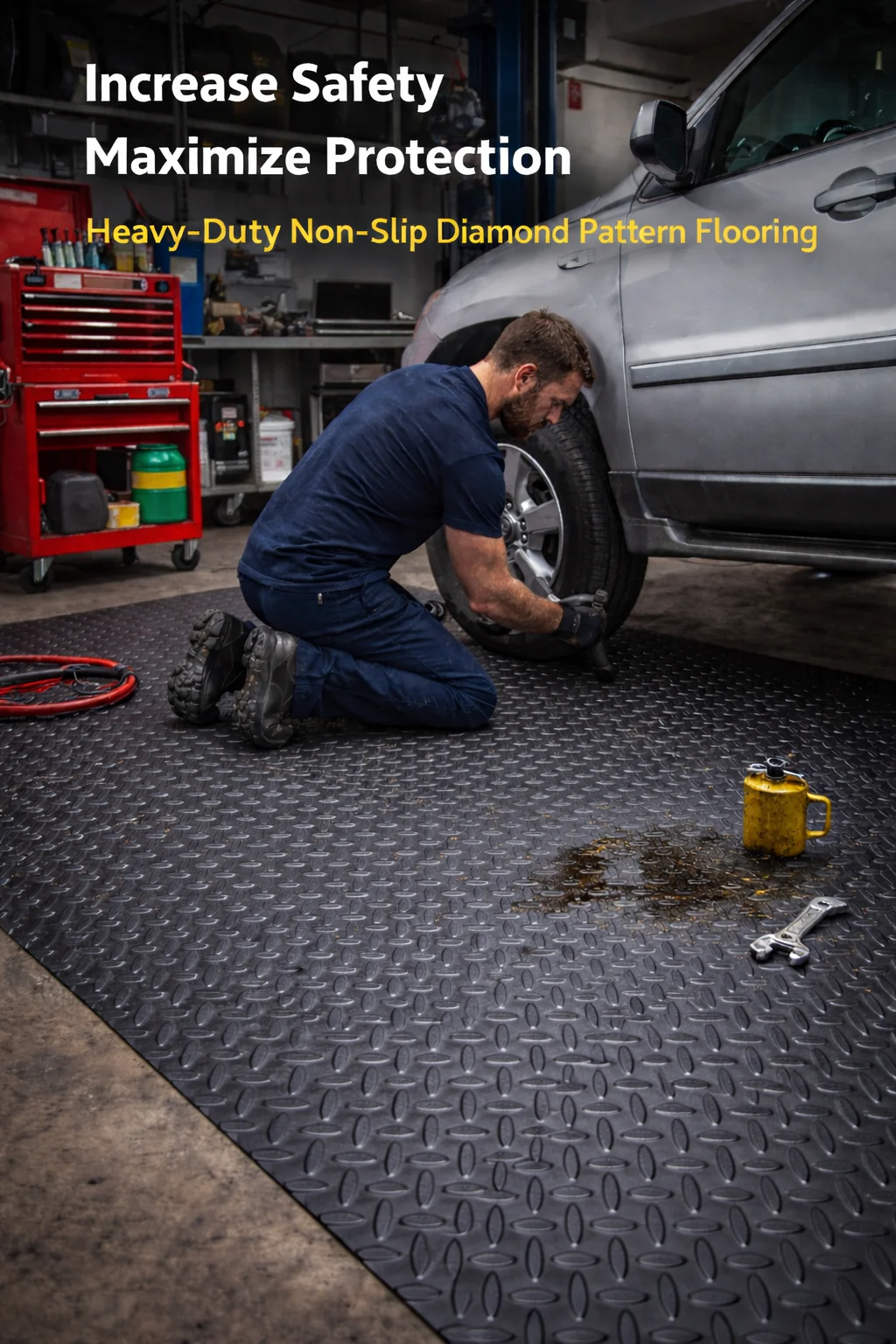 Diamond Tread Safety Flooring – Heavy-Duty Non-Slip Rubber for Industrial & Commercial Spaces - Image 7