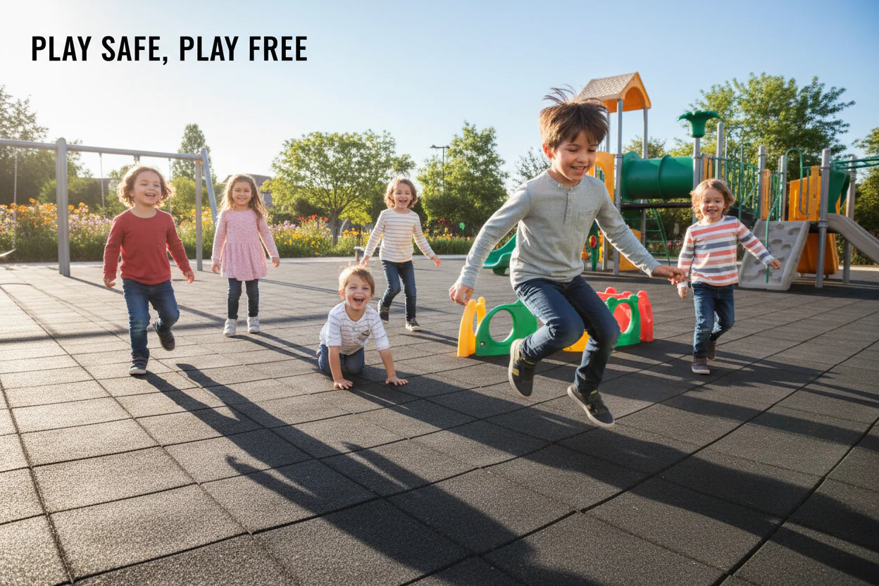 Interlocking Playground Tiles – Heavy-Duty Rubber Safety Flooring for Play Areas - Image 4