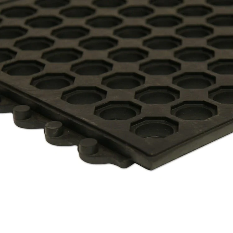 High Visibility Rubber Link Mats with Drainage Holes for Pool & Wet Areas - Image 12