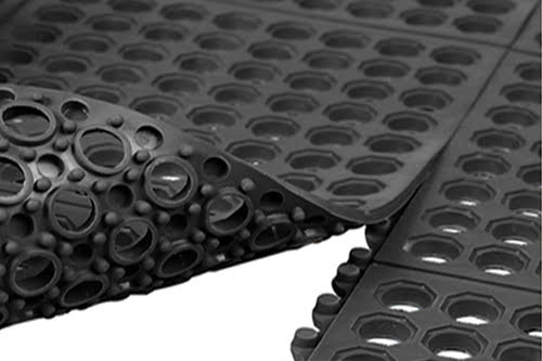 High Visibility Rubber Link Mats with Drainage Holes for Pool & Wet Areas - Image 15