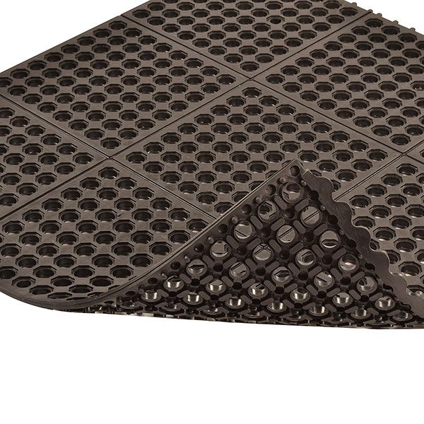 High Visibility Rubber Link Mats with Drainage Holes for Pool & Wet Areas - Image 17